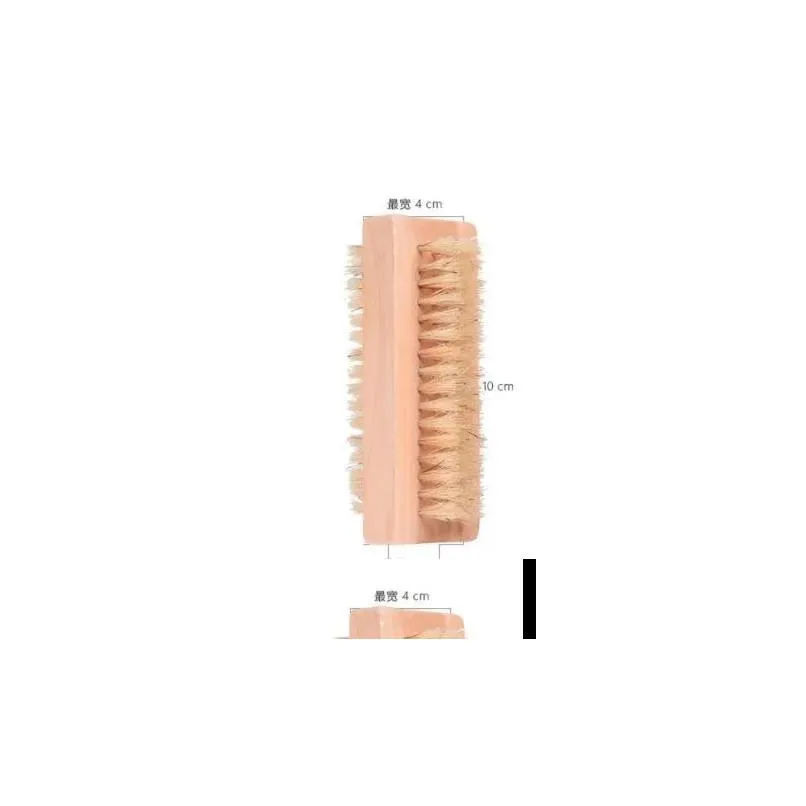 Cleaning Brushes New Wood Nail Brush Two Sided Natural Boar Bristles Wooden Manicure Spa Dual Surface Hand Cleansing Brushes 10Cm S29 Dhzfn