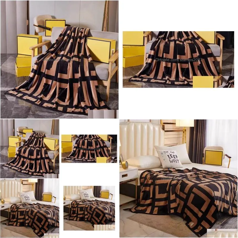 quality sable fur fashion brand blanket foreign trade thickened flannel nap air conditioning blanket