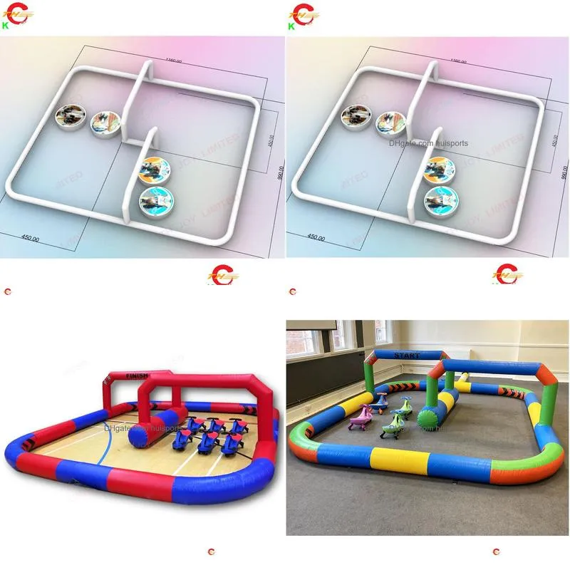 outdoor activities air outdoor sports air tight 11.6x9.9mh inflatable race track gokart arena