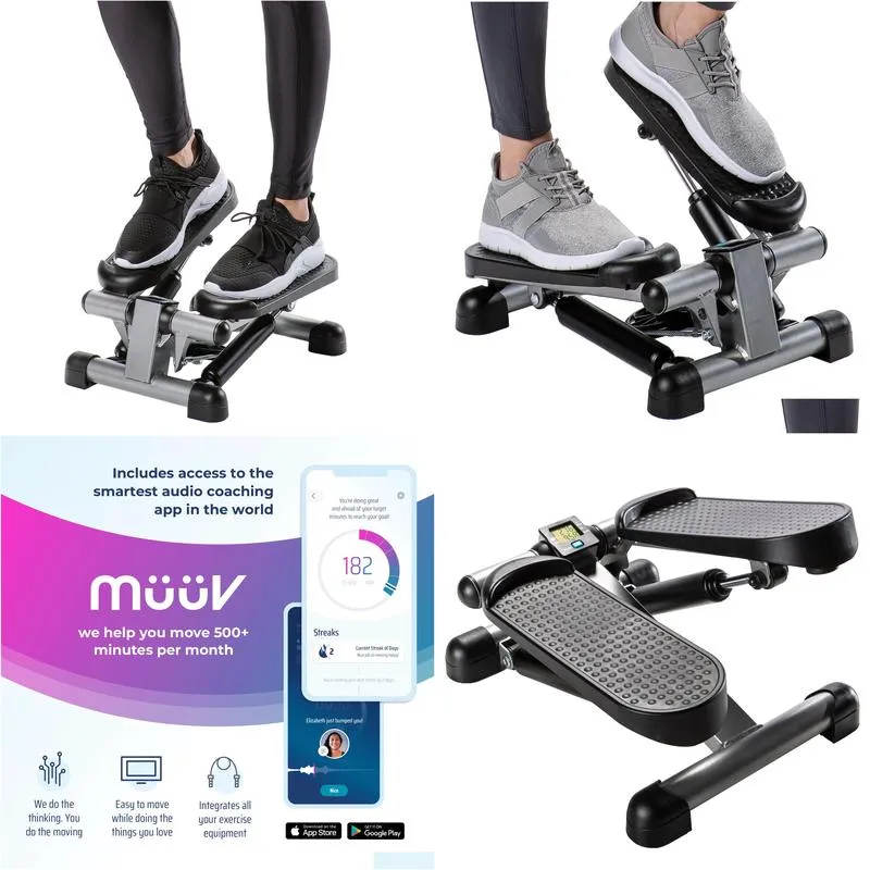 Other Sporting Goods Stamina Mini Stepper With Monitor - Low Impact Black And Gray Great Design For At Home Workouts Step Drop Deliver Dh10L