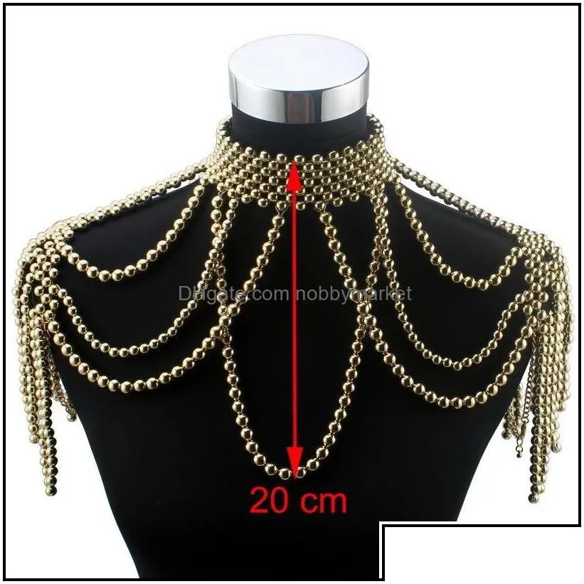 pendant necklaces pendants jewelry florosy long bead chain chunky simated pearl necklace body for women costume choker statement 210323