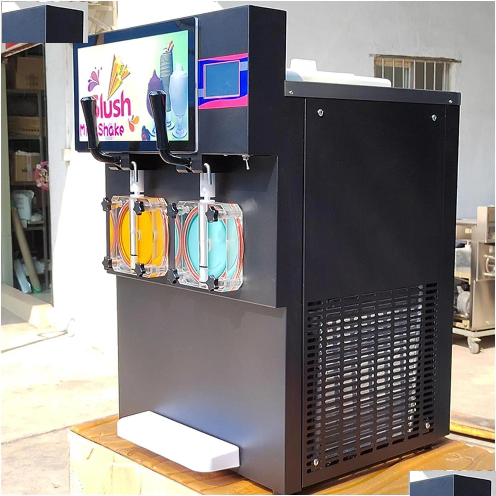 Other Kitchen, Dining & Bar Sy Double-Tank Frozen Drink Maker Margarita Hine With Led Touch Sn Advertising Light Box Perfect For Snack Dhpfq