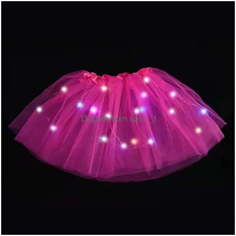 part supplies rated fashion girls cloth women stage performance dress led tutu skirt luminous star skirts5442905