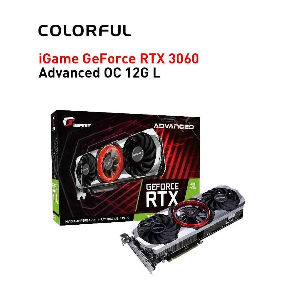 colorful graphic card gddr6x rtx 3060 3060ti 8gb 12gb gaming gpu video cards 256 bit rtx3060 3060ti placa de vdeo lhr