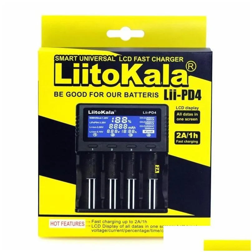 good quality liitokala lii-pd4 nickel-hydrogen battery  for li-ion battery 