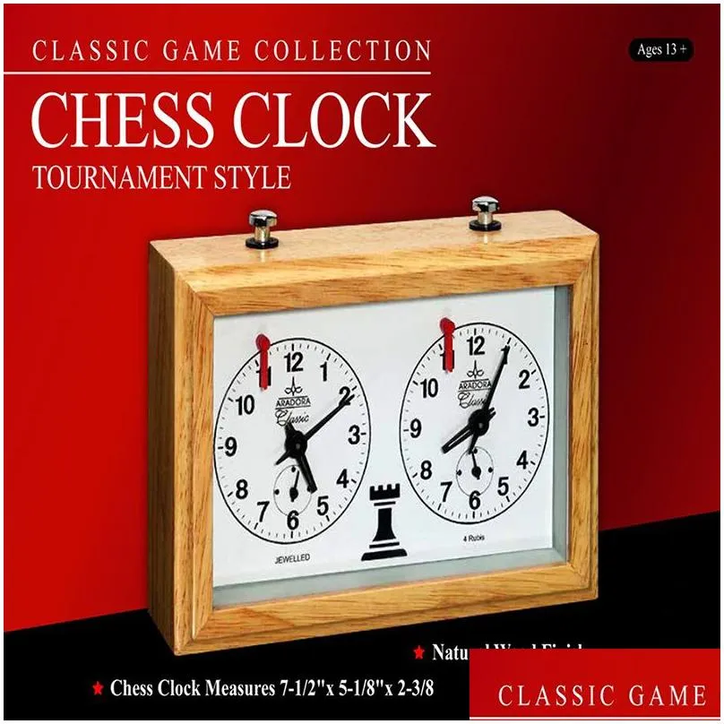 Chess Games John - 7 5 X 125 2 375 Tournament Style Chess Clock With Natural Wood Finish Drop Delivery Sports Outdoors Leisure Sports Dhzws