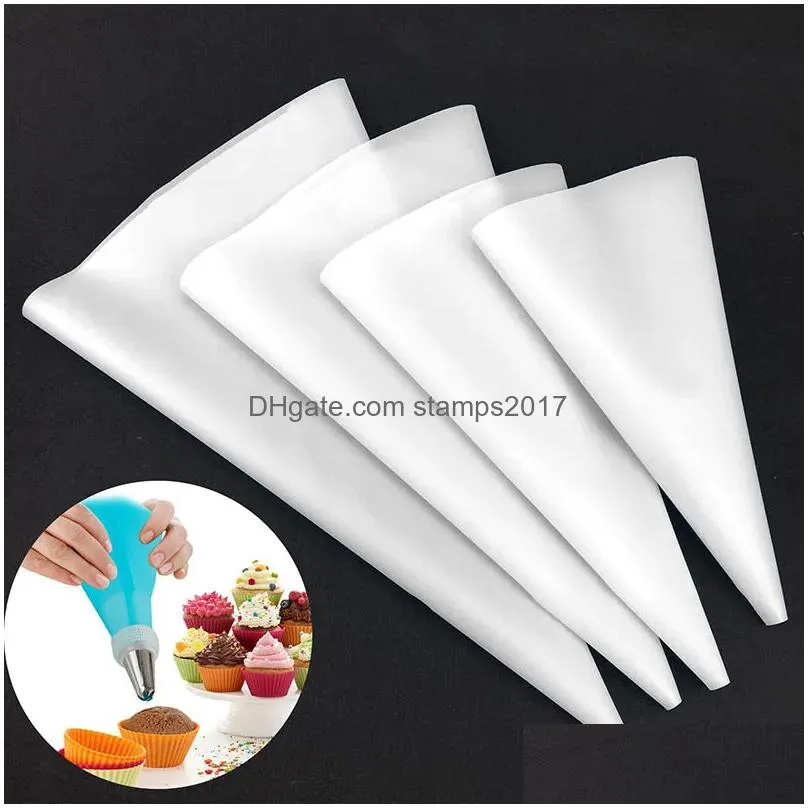 4pcs kitchen gadgets cream pastry bag baking accessories diy cake decorating food grade eva reusable piping bags