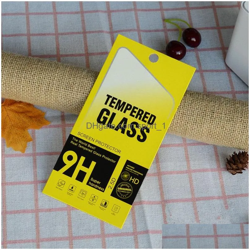 1000pcs 4 style kraft paper glass retail packaging boxpaper boxwhite box for 11 xr 7 6 6 plus samsung tempered glass screen