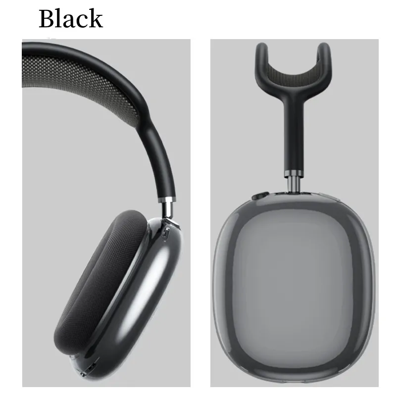 For  Max bluetooth earbuds Headphone Accessories Transparent TPU Solid Silicone Waterproof Protective case AirPod Maxs Headphones Headset cover Case