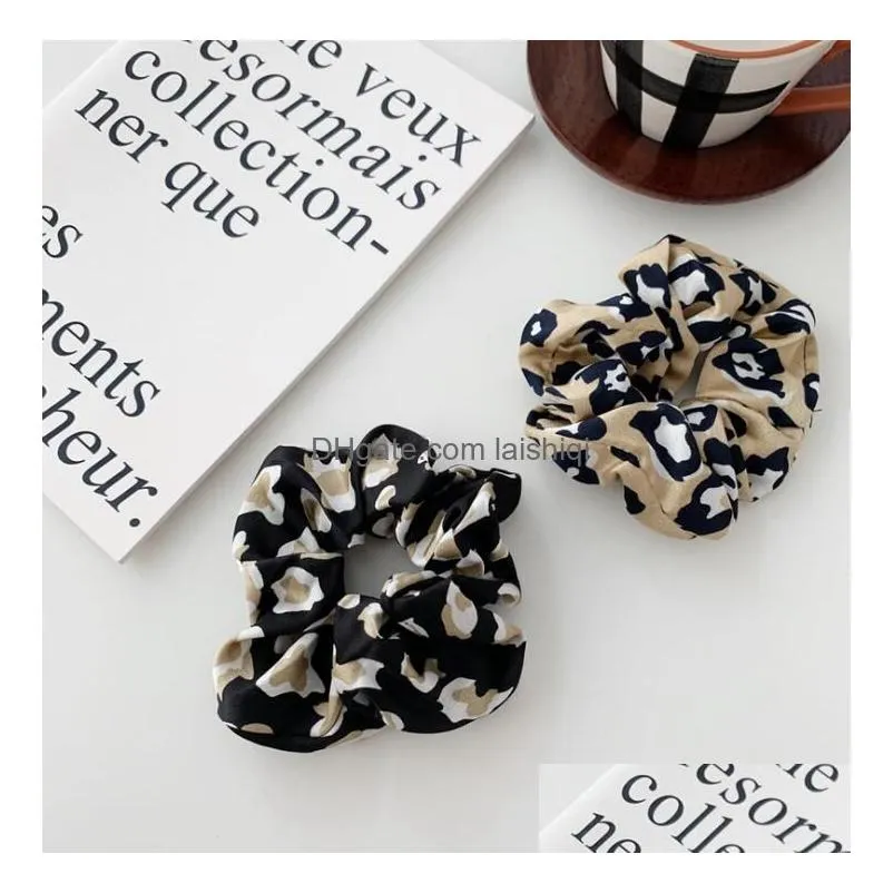 fashion women leopard hair bands elastics bands cute animal pattern hair scrunchies girls tie accessories ponytail holder