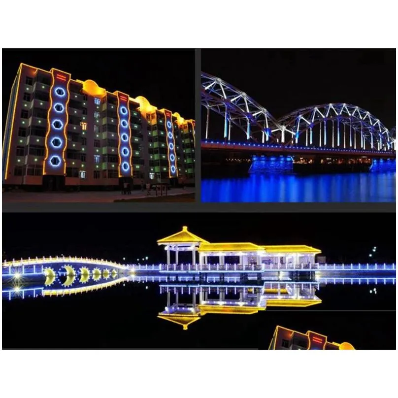 Led Neon Sign Led Neon Bar 1M Dc24V Dmx512 Rgb Digital Tubeled Tube Color Waterproof For Building Bridge Decoration5130198 Drop Delive Dhh1O