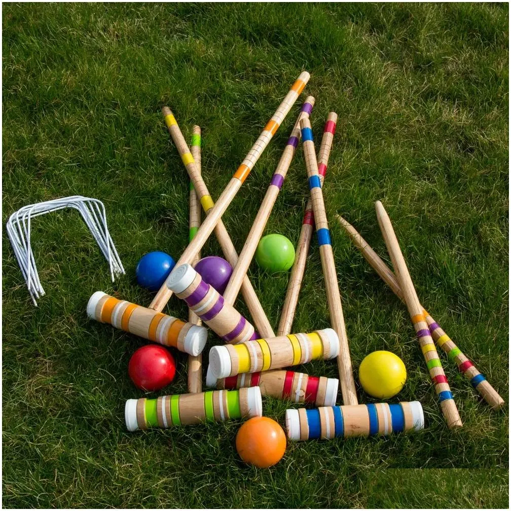 Outdoor Games & Activities Complete Croquet Set With Carrying Case 6 Players By Drop Delivery Sports Outdoors Leisure Sports Games Dhewp