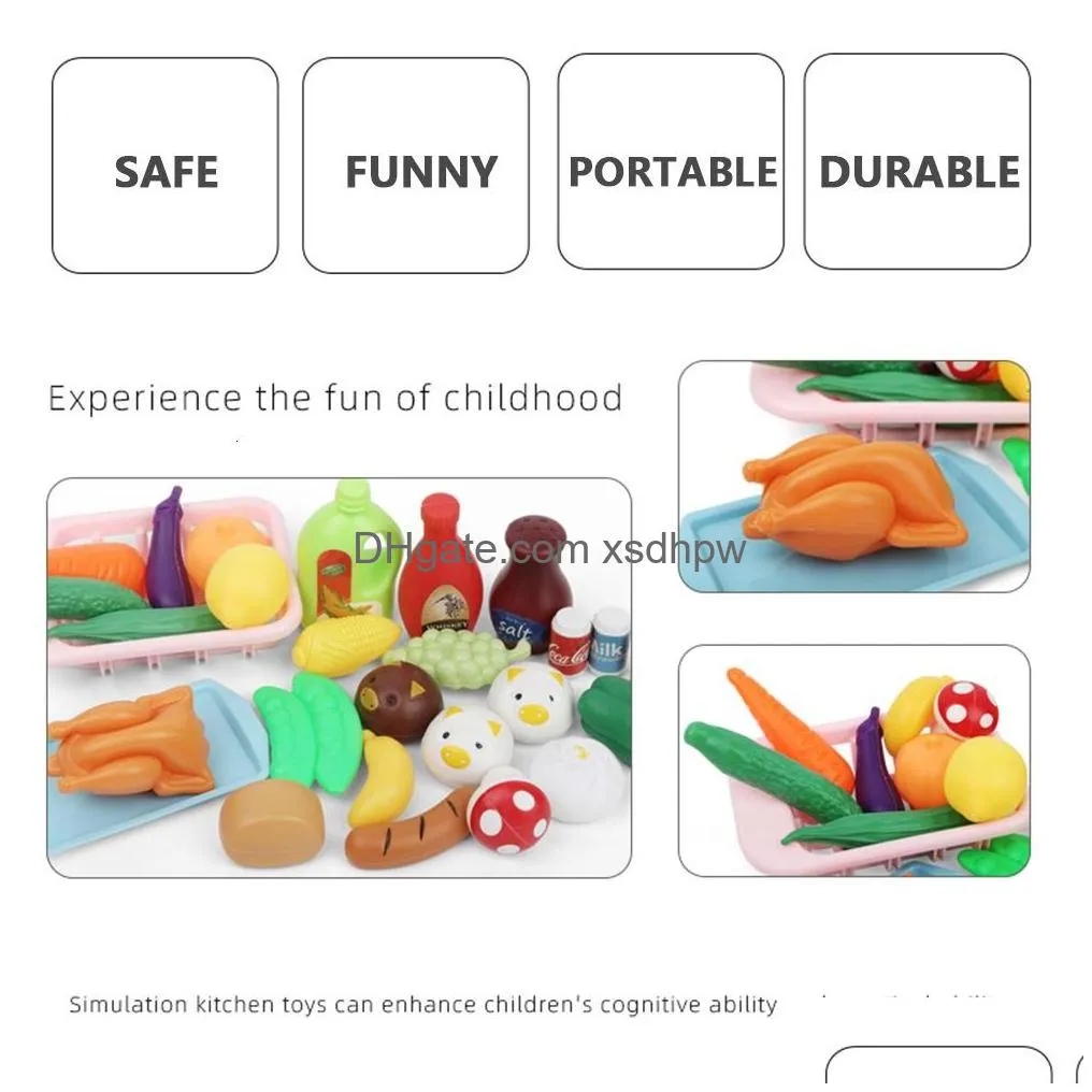 kitchens play food 42 pcs pretend play kitchen toy children chef role playset cooking set educational gift for toddlers kids girls boys