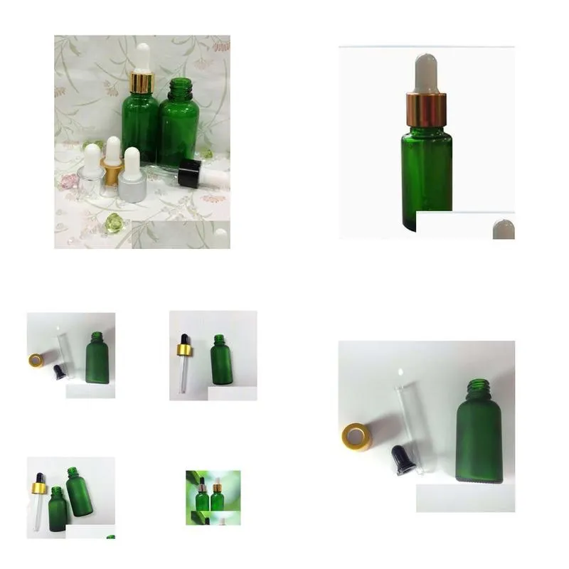Perfume Bottle 30Ml Green Glass Dropper Bottles Vials  Oil Bottle Sensitive Chemical Storage 7433 Drop Delivery Health Beauty Dh7Pe