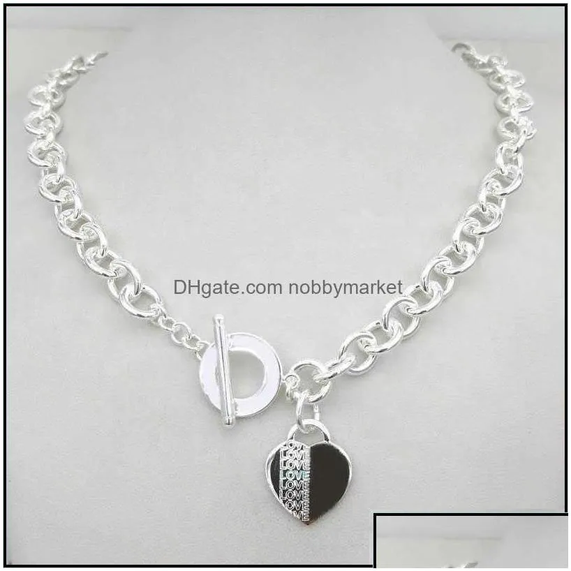 pendant necklaces pendants jewelry design womens sier tf style necklace chain s925 sterling key heart love egg brand charm nec h0918