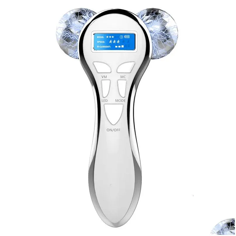 face massager 4d micro current roller electric beauty skin tighten anti aging v lifting body 230823