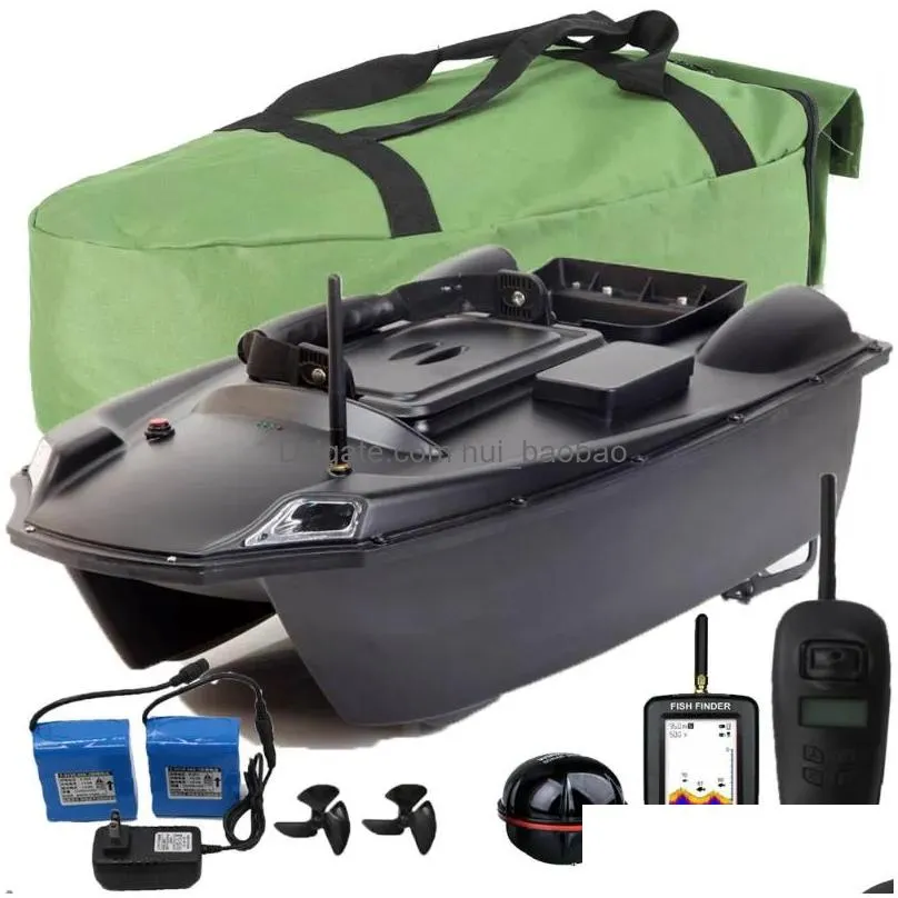 fish finder 500m gps rc bait boat carp lure fishing 3kg load 10400mah dual motors lcd display fishfinders sonar sensor