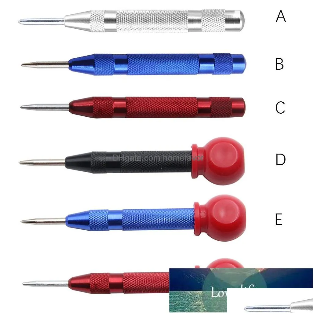 5 inch automatic center punch spring loaded marking starting holes tool wood press dent marker woodwork tool hole drill bits