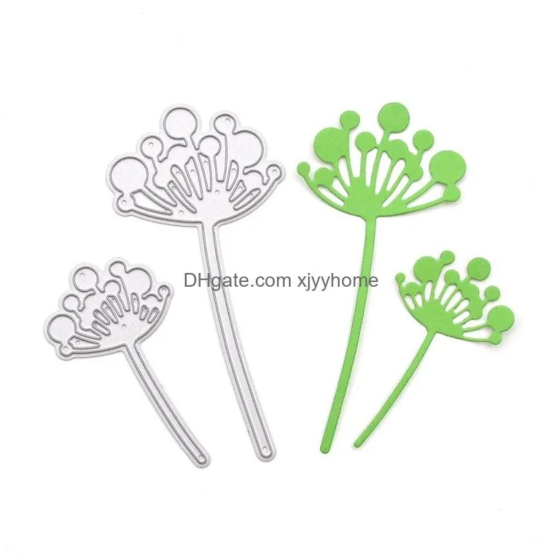 Craft Tools 2 Pcs Dandelion Metal Cutting Dies For Diy Scrapbook Po Album Paper Card Creation Decor Embossing Stencil Craft Tool Chri2 Dhpls