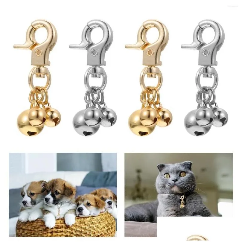 dog collars 4pcs loud collar bells cat zinc alloy training pet pendant accessories