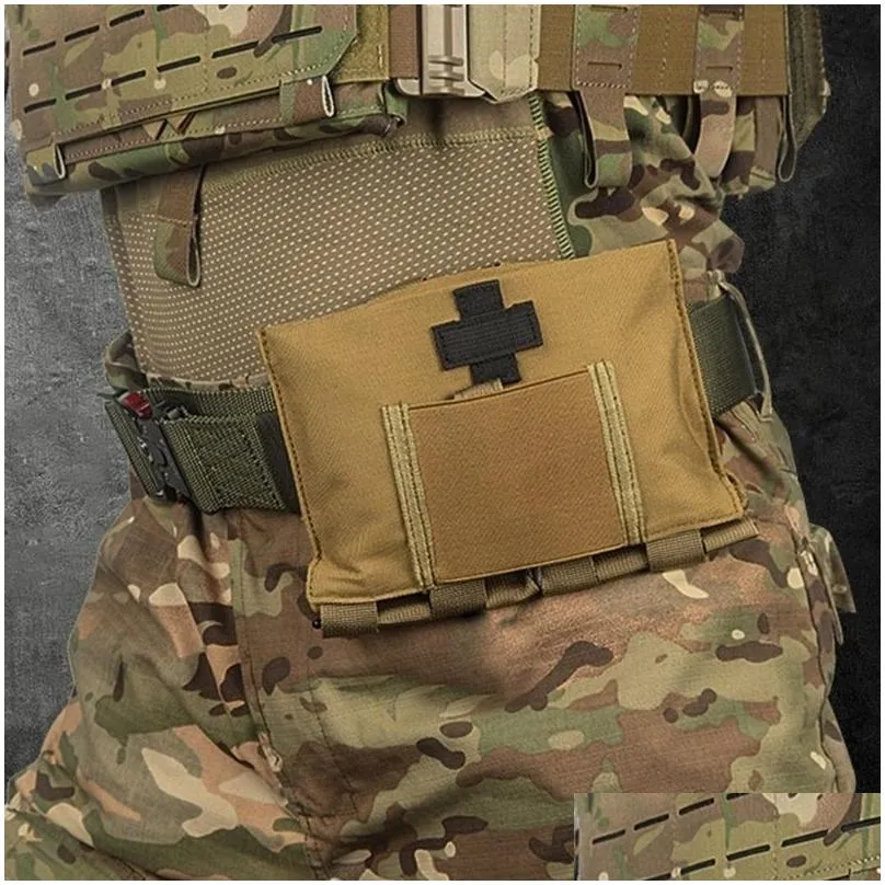 Outdoor Bags Tacticalemtpouch Hoop Molle Pouches Ifak Pouch Firstaidkit Emergencysurvival Bag For Travel Hiking 230619 Drop Delivery Dhlaa