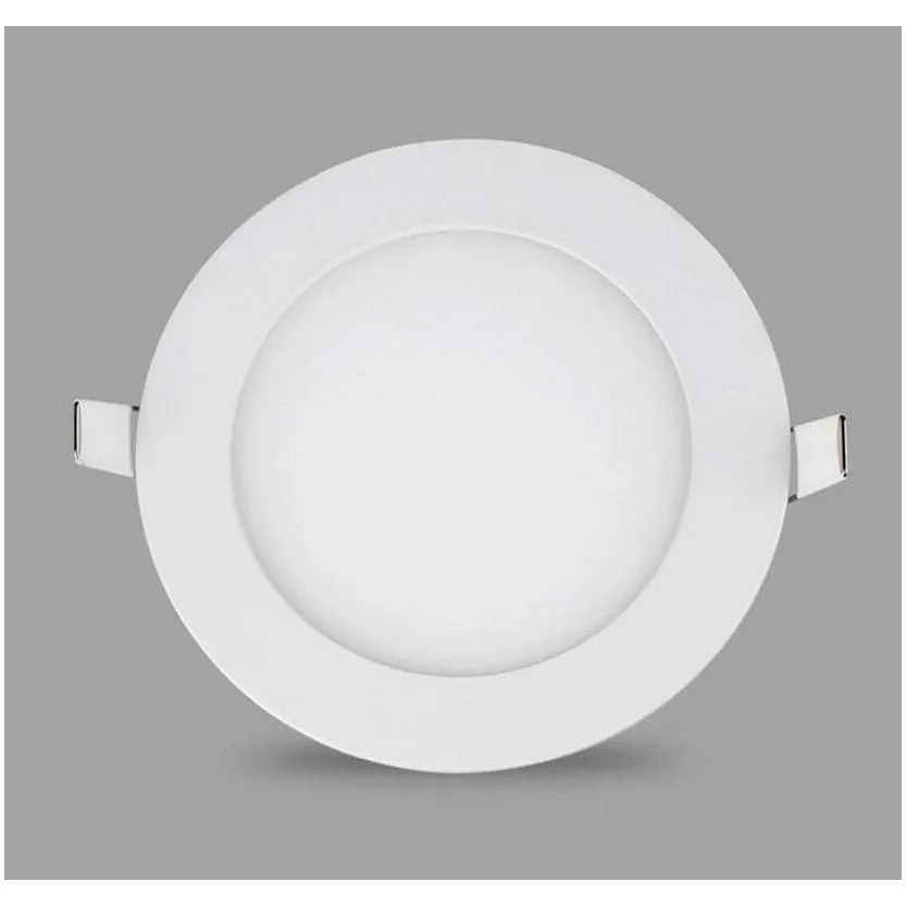 ultra thin dimmable led panel downlight 6w round led ceiling recessed light ac110220v led panel light3023307
