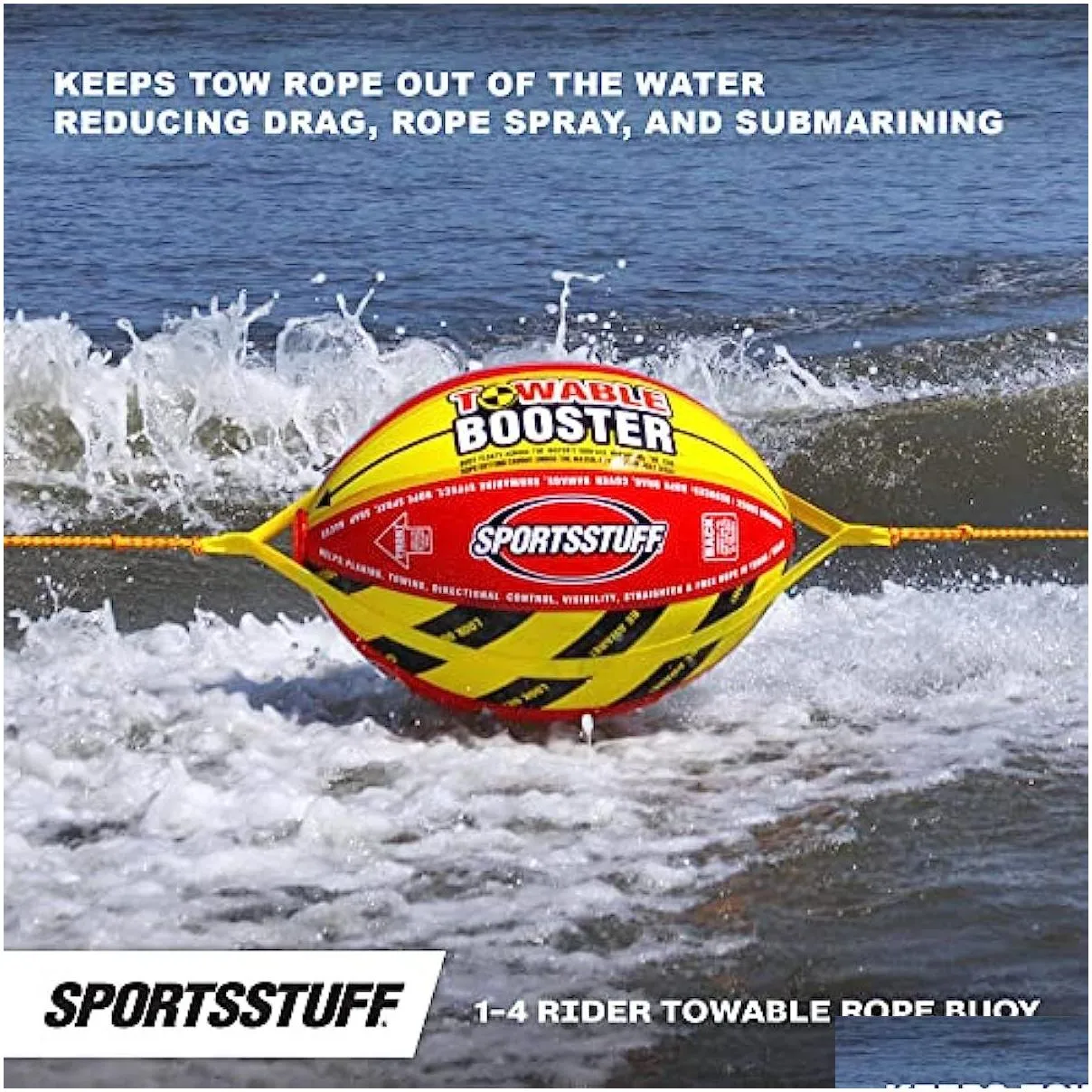 Towing Sportsstuff Booster Ball Towable Tube Rope Performance Drop Delivery Sports Outdoors Water Sports Wakeboarding Waterskiing Dhwci