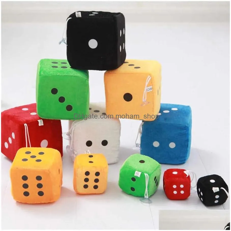 short plush number dice educational aids side length10cm soft toys game props letter dice adsorbable stuffed toy