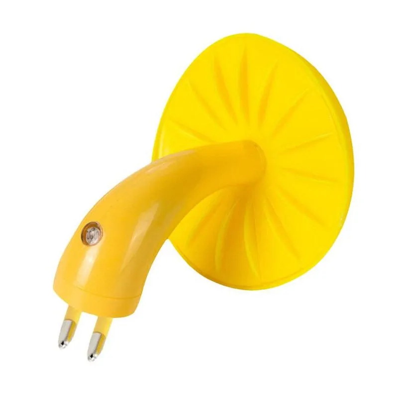 Night Lights Yellow Night Lamp Mushroom Wall Socket Lightcontrolled Sensor Led Lights Bedroom Baby Light Control 110220V 02W3339372 Dr Dhncp