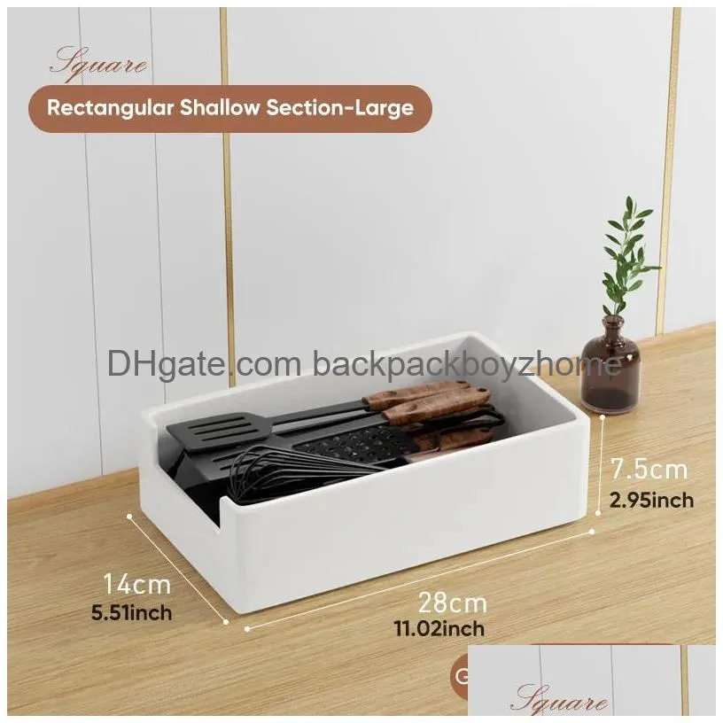 Storage Holders & Racks Joybos Kitchen Sundries Organizer Box Cupboard Basket Under Sink Der Storage Cabinet Desktop Snack Makeup Drop Dhd0L