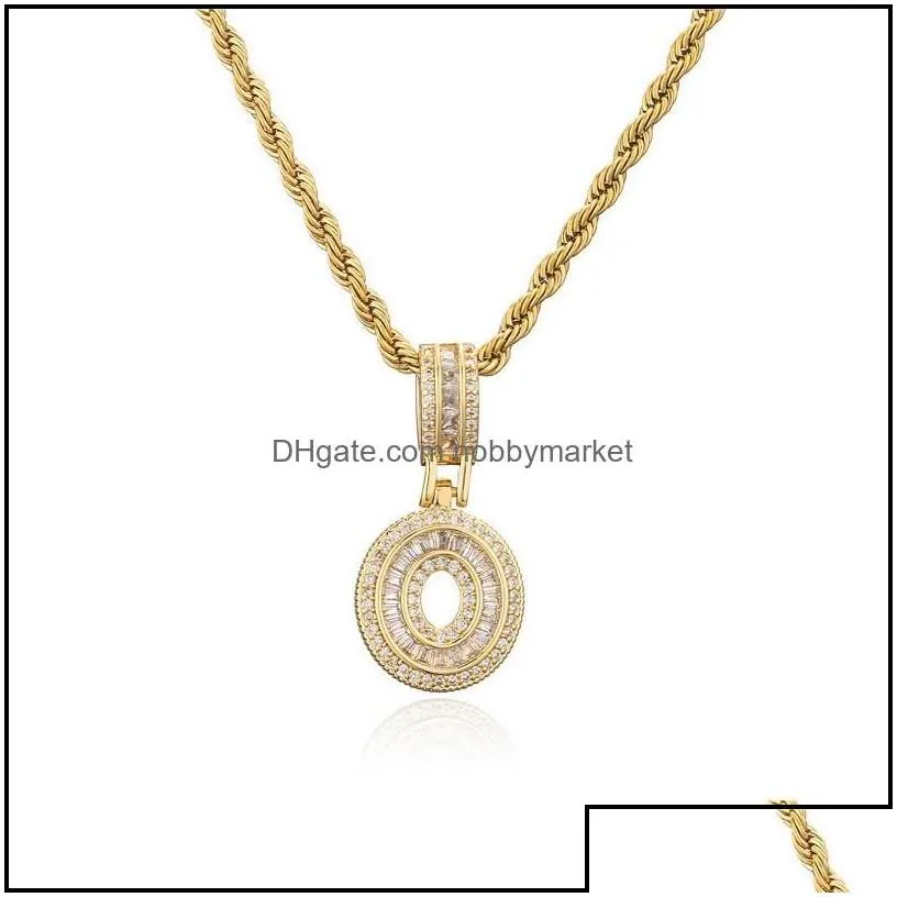 chains necklaces pendants jewelry newbuy baguette numbers twist chain pendant for men women fl iced out cubic zircon hiphop drop drop