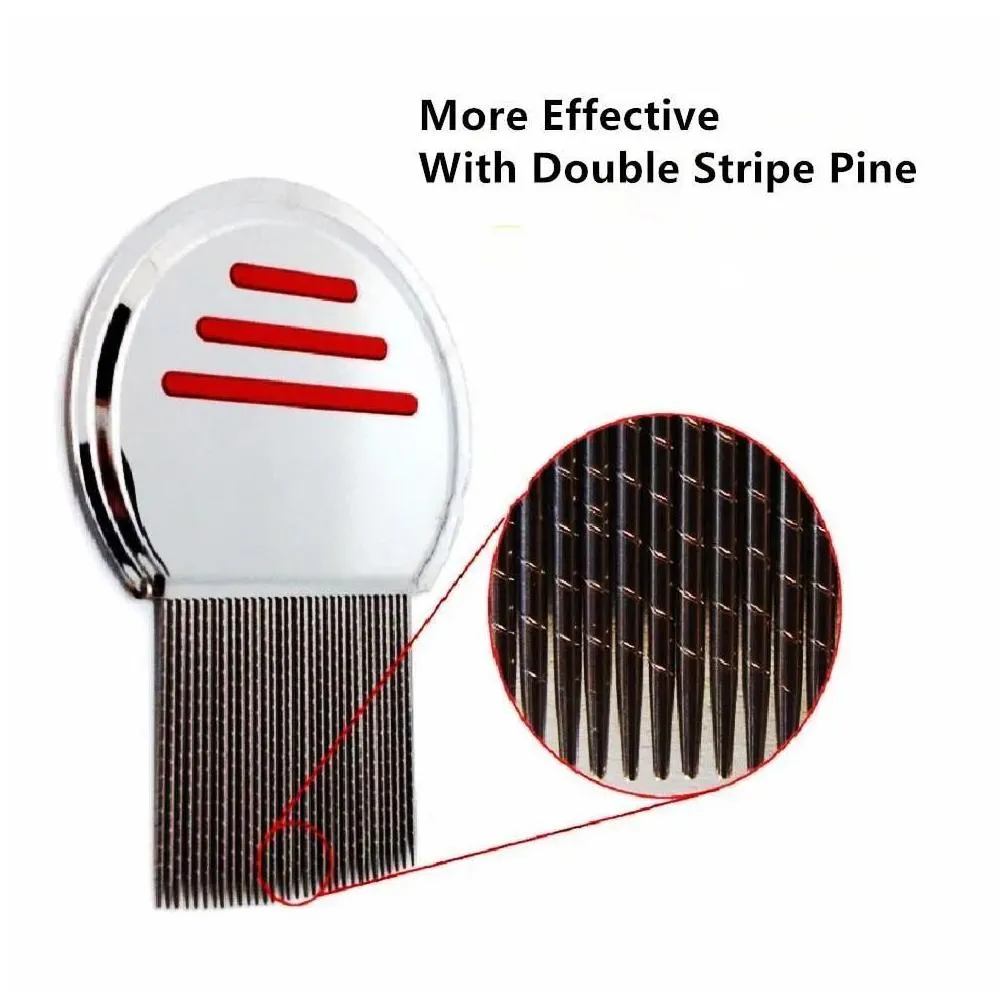 stainless steel terminator lice comb nit kids rid headlice super density teeth remove nits combs metal brushes removal