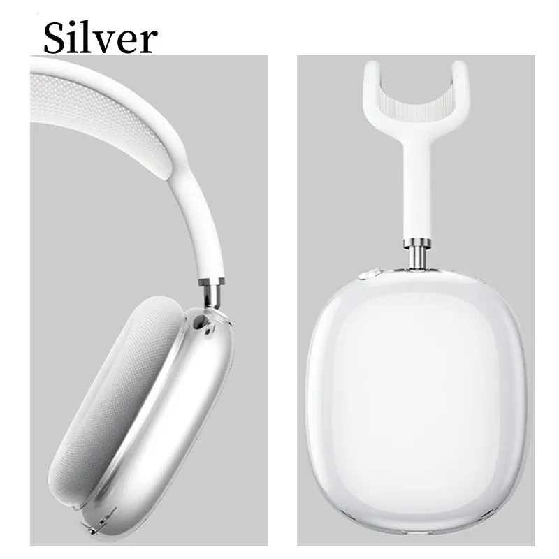 For  Max bluetooth earbuds Headphone Accessories Transparent TPU Solid Silicone Waterproof Protective case AirPod Maxs Headphones Headset cover Case