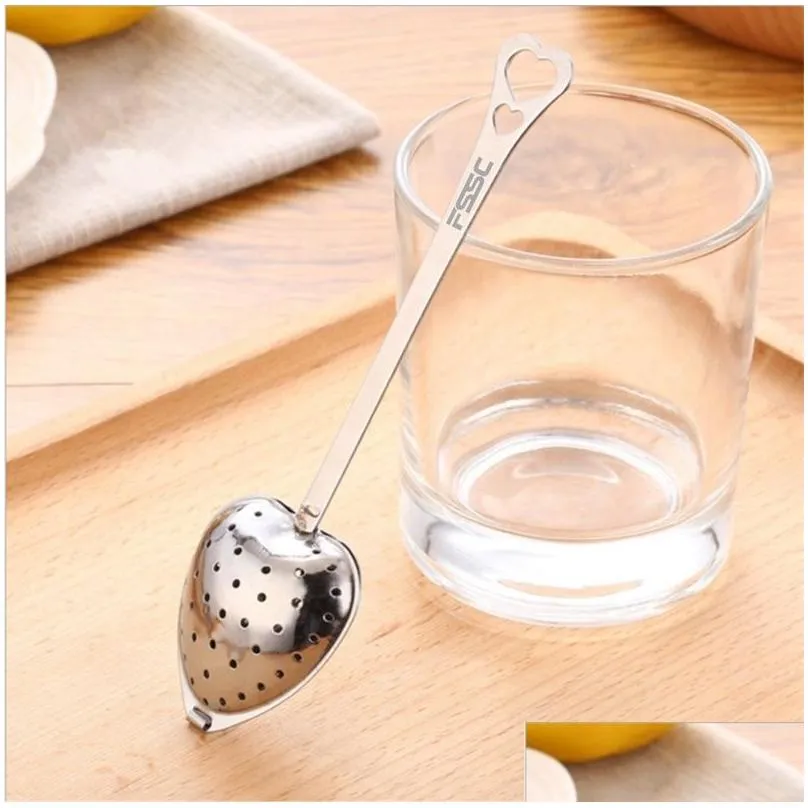  spring tea time convenience heart tea tools infuser heart-shaped stainless herbal infuser spoon filter 1 s2