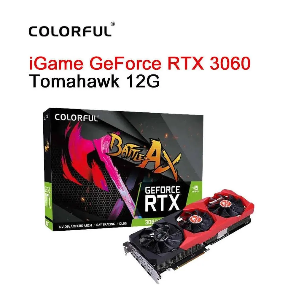 colorful graphic card gddr6x rtx 3060 3060ti 8gb 12gb gaming gpu video cards 256 bit rtx3060 3060ti placa de vdeo lhr