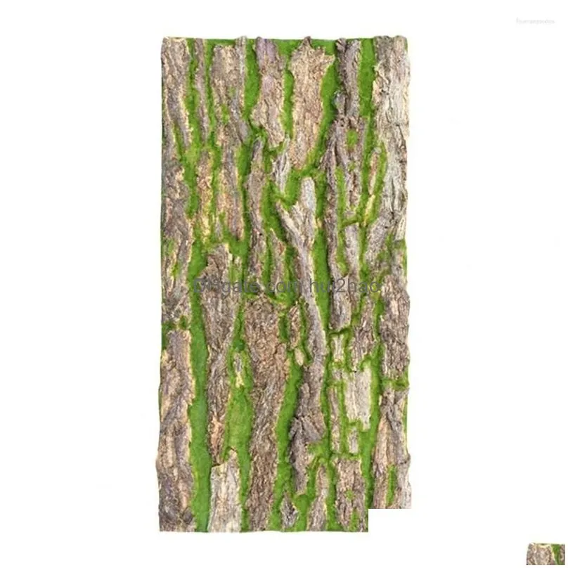 decorative flowers artificial tree bark garden sewer tube faux green moss wedding decoration simulation fake barks