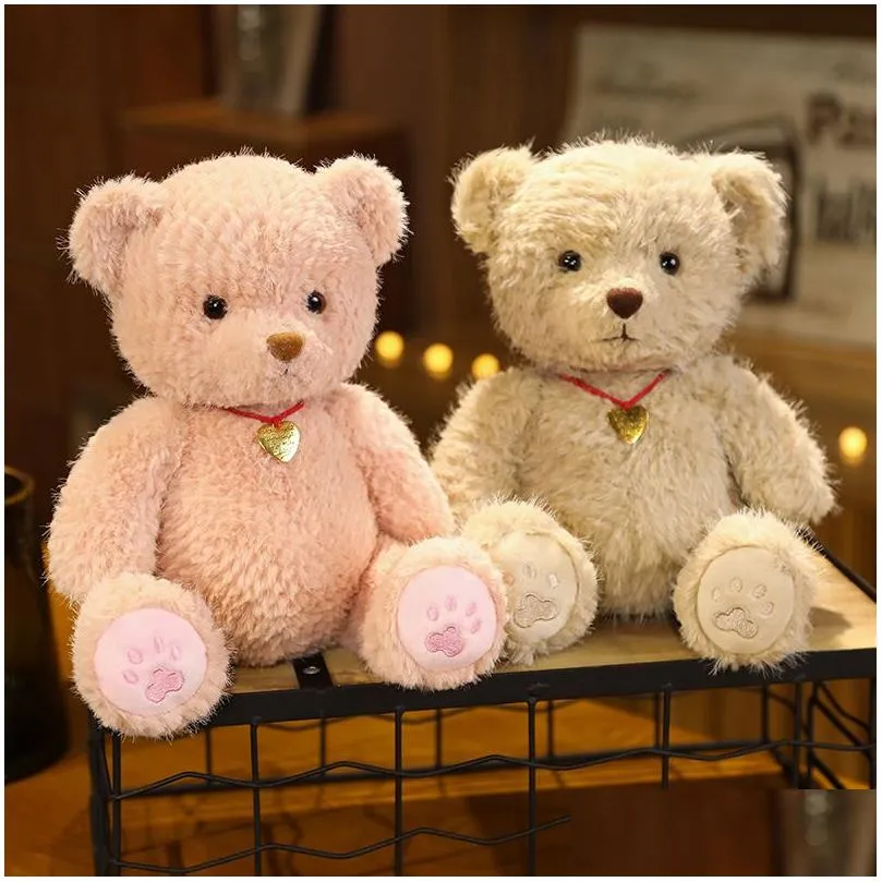 Stuffed & Plush Animals 2024 Valentines Day New Cute Teddy Bear Cartoon P Toy Couple Gifts To Soothing Sleep Pillows Exquisite Activit Dhk6V