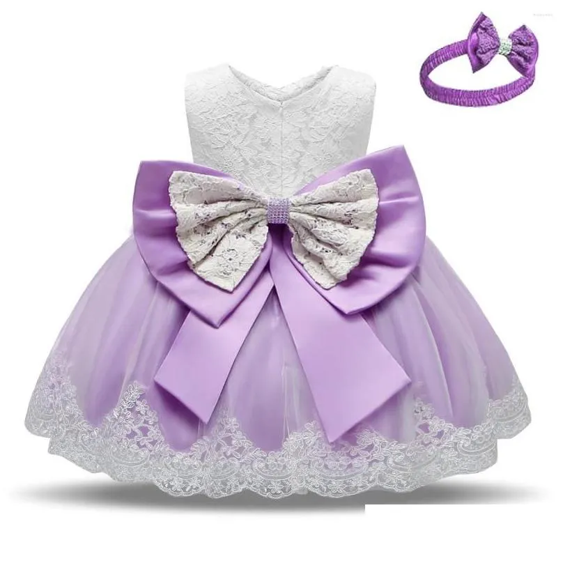 Girl`S Dresses Girl Dresses Baby Girls Elegant Princess Dress Infant Birthday Party Toddler Ball Gown Christening Gowns Vestido Drop D Dhqj1