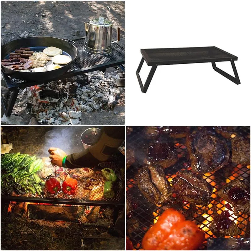 Outdoor Gadgets Camp Chef Lumberjack 36 X 18 Cooking Surface Over The Fire Grill Compass Drop Delivery Sports Outdoors Camping Hiking Dhkje