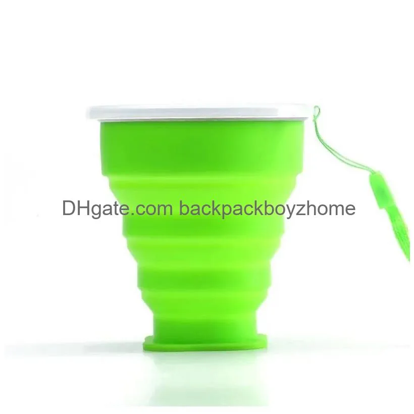 Water Bottles Collapsible Drink Cup Bottles Outdoor Portable Sile Retractable Telescopic Water Drinking Bottle For Travel Cam 619 Drop Dh3Xk