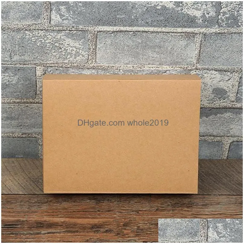 Gift Wrap 18.5X14X4.5Cm Kraft Paper Gift Boxes Packaging Box With Window Socks Handmade Der Drop Delivery Home Garden Festive Party Su Dhxo1