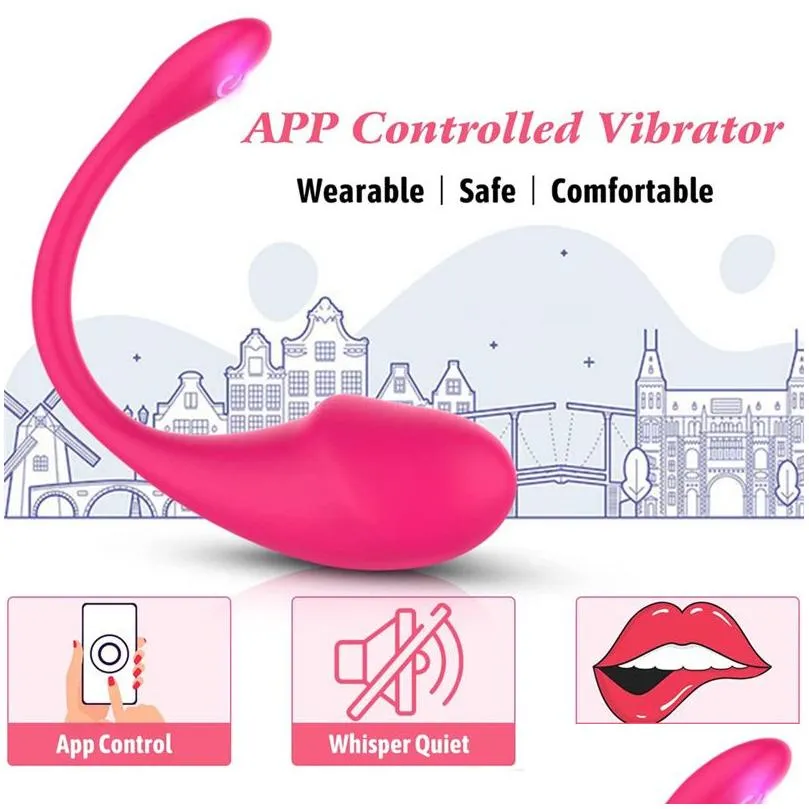 Leg Massagers Toy Masrs Bluetooth Dildo Vibrator For Women Wireless App Remote Control Wear Vibrating Panties Couple Shop Drop Deliver Dhe7R