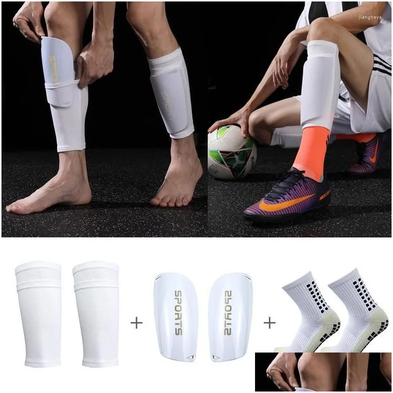 sports socks cover 1 set of adult leg youth football professional shin pads support