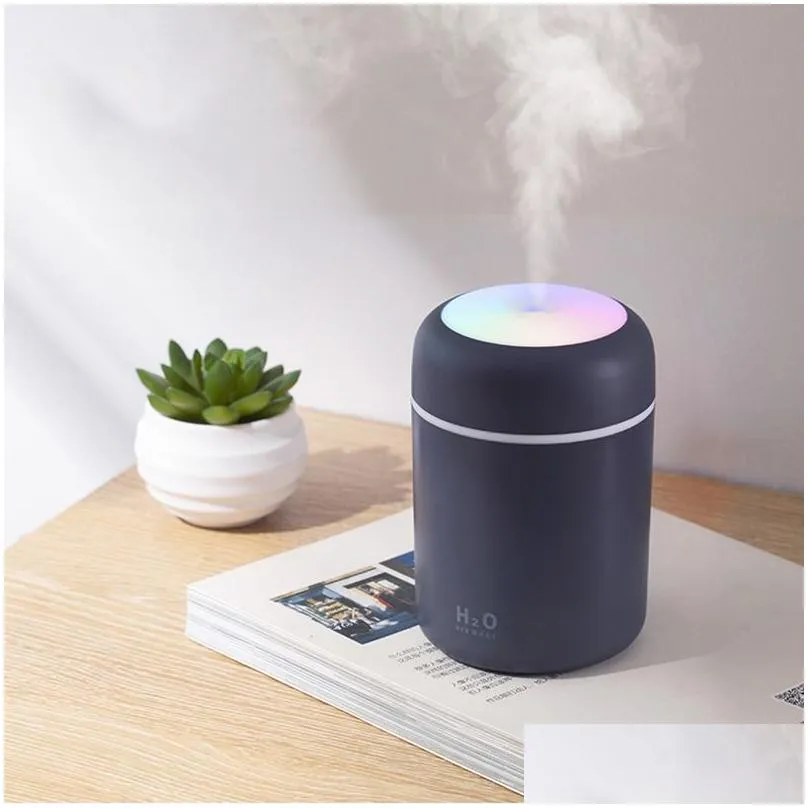 Other Home & Garden Mini Portable 300Ml/10Oz Electric Air Humidifier Home Aroma Diffuser Steam Usb Cool Mist Sprayer Atomizer Colorf N Dhcoj