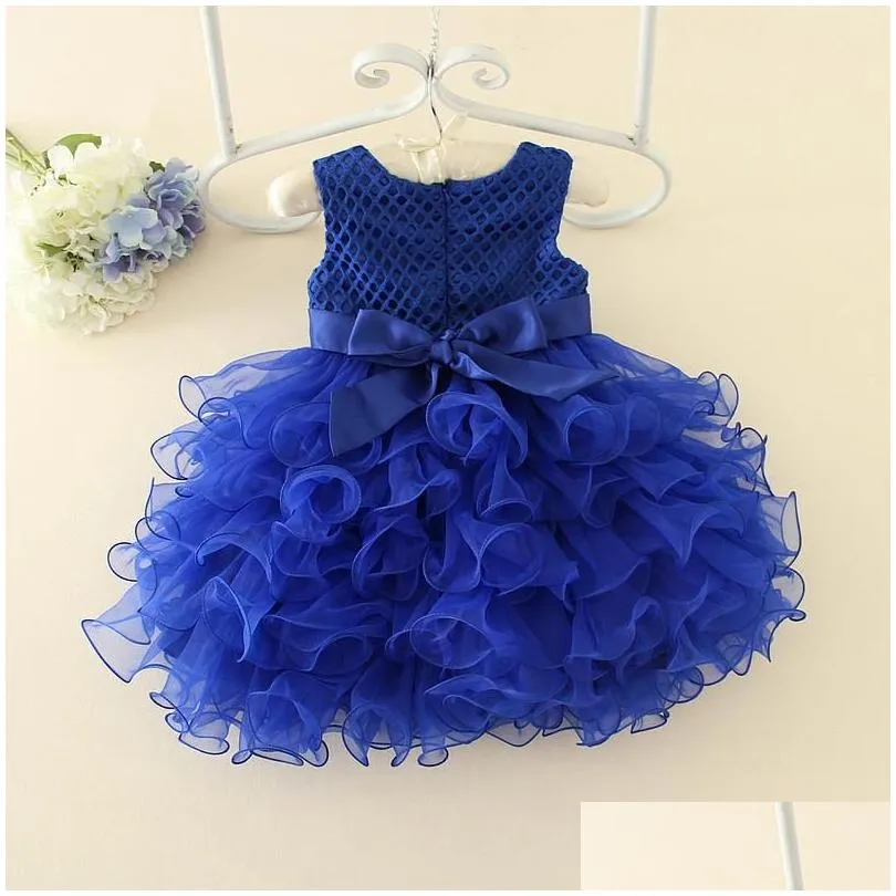 Girl`S Dresses Girls Dresses Kids Clothes 2022 Dress Baby Summer Girl Layered With Bow Party Wedding Toddlers Onesiesgirls Drop Delive Dhuwk