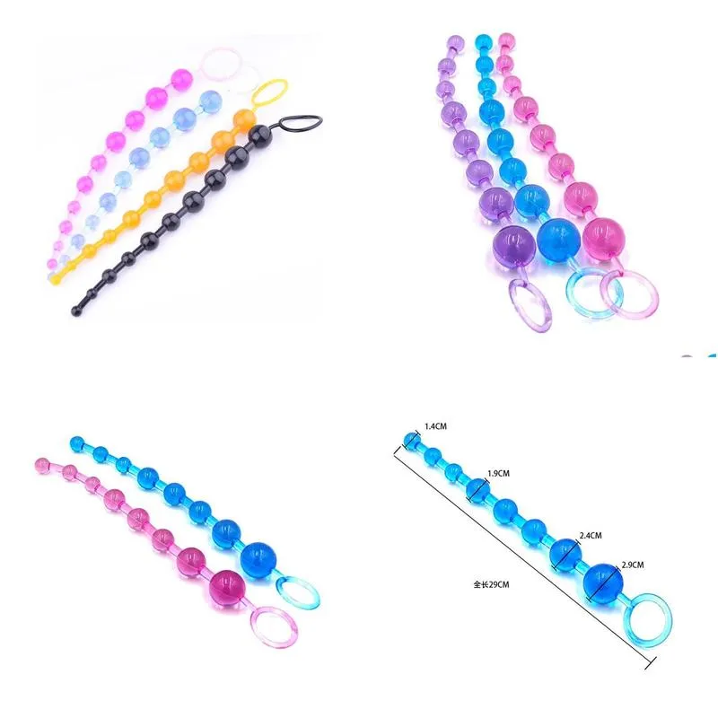 Leg Massagers Plastic Anal Bead Prostate Stimator Ball Beads Butt Plug Adt Products Toys For Women Men Drop Delivery Health Beauty Mas Dhzks