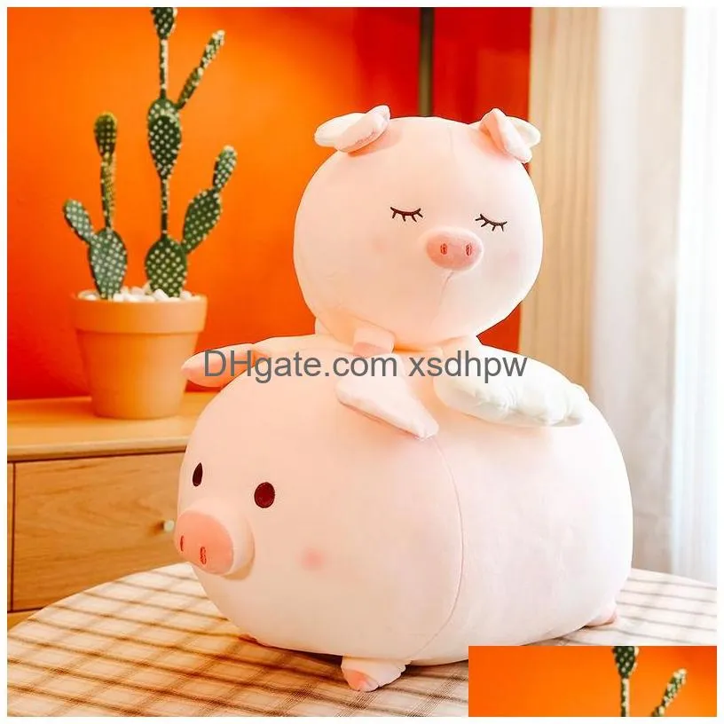  love angel pig plush toy doll down cotton soft piglet throw pillow to give girl comfort doll wholesale