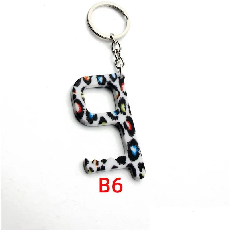 Key Rings Fashion Keyrings Flower Elevator Buttons Contactless Tool Door Handle Key Grip Safety Protection Isolation No-Touch Opener Dh8Ko