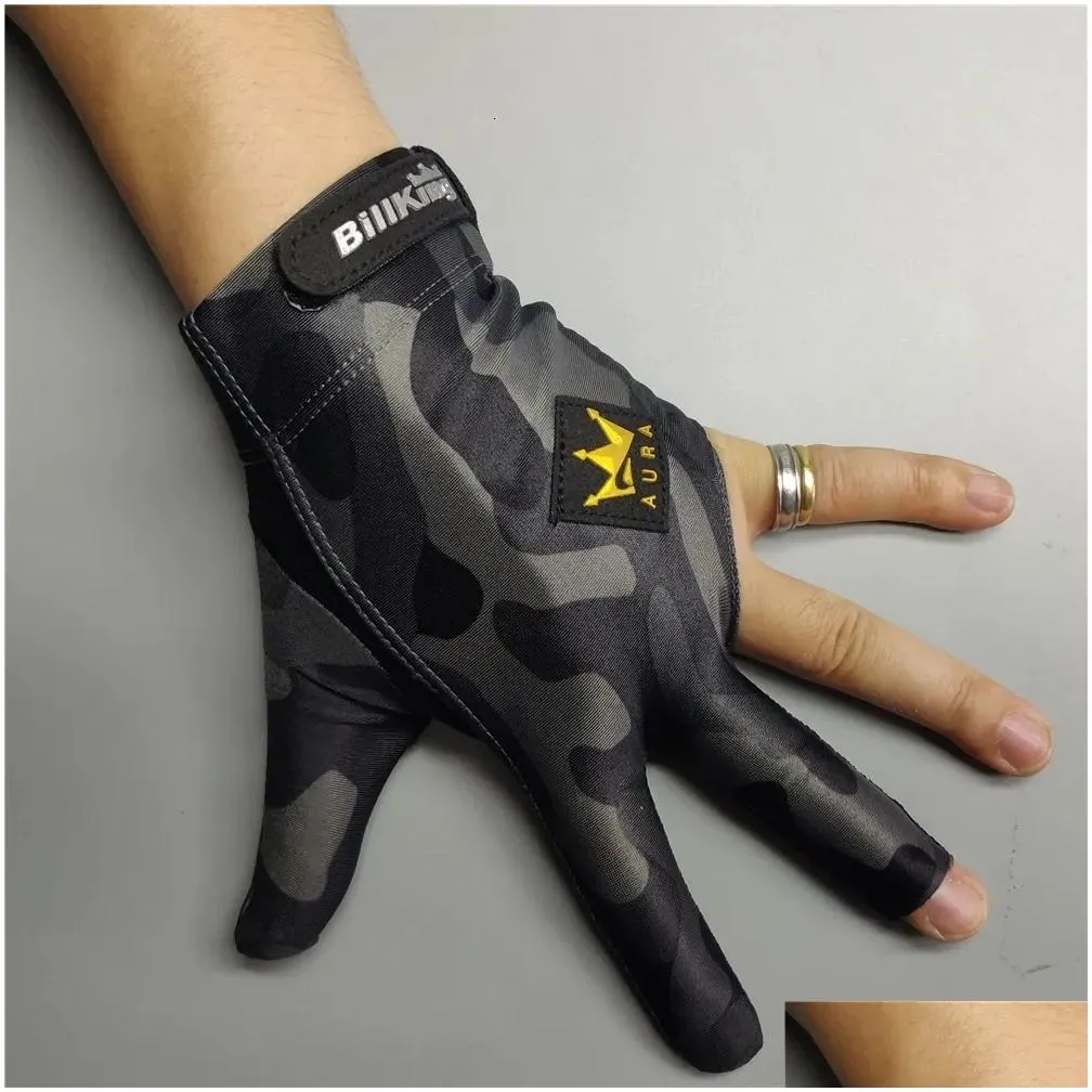 Billiard Accessories Glove Left Right Hand Medium Billking Camouflage Carom 3 Fingers Professional Pool 230615 Drop Delivery Dhtah