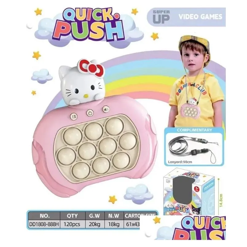 push game machine  electronic pushit pro super bubble  game light push up antistress fidget toys for kids adult christmas gift